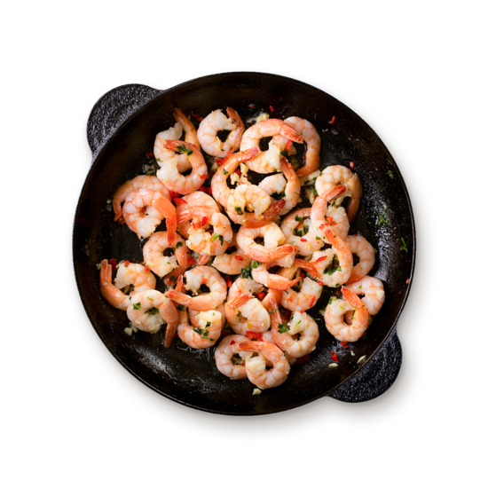 Crevettes au beurre et à l'ail