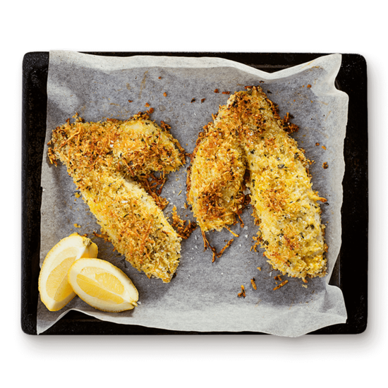 Poisson pané au parmesan