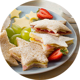 Sandwichs au fromage forme fantaisie pour les enfants