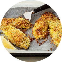 Poisson pané au parmesan