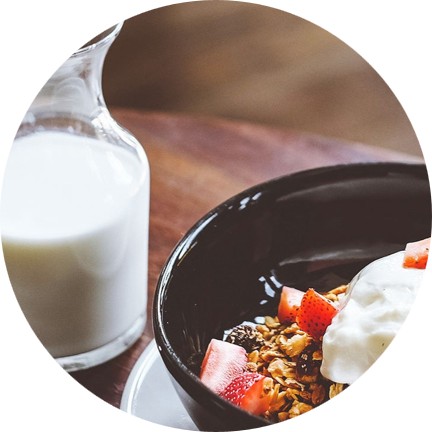 Muesli with milk