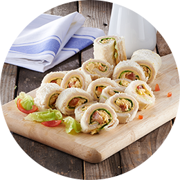 Roulés jambon-fromage