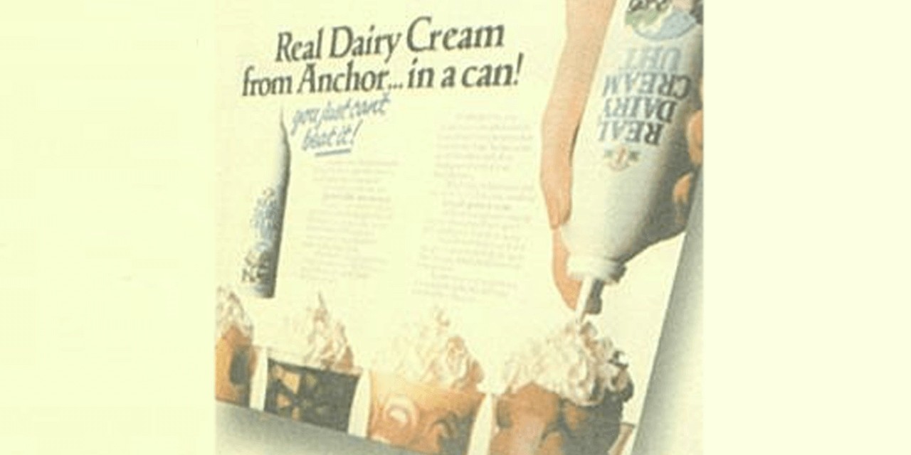 Anchor UHT cream in a can launches