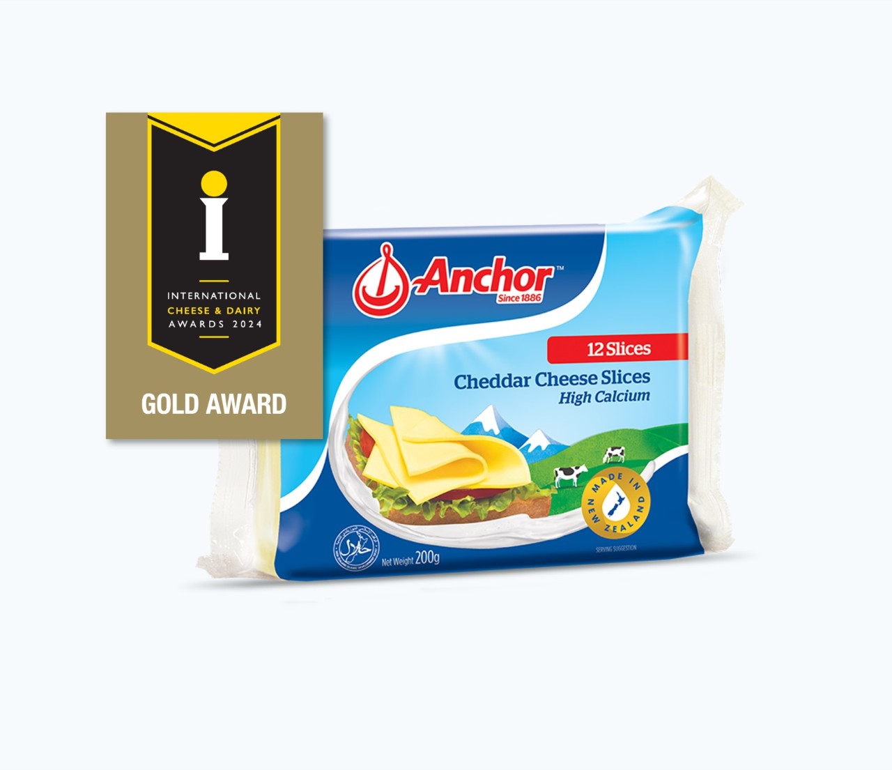 Anchor Cheddar Cheese Slices wins a Gold Award at ICDA 2024