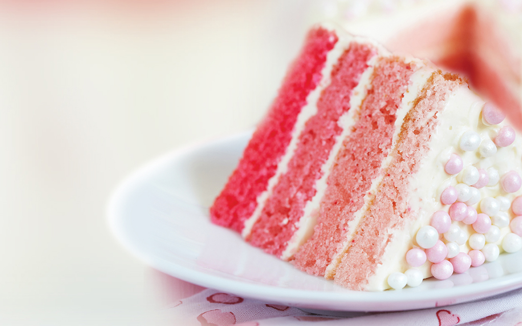 Vanilla Buttercream Pink Ombre Cake 