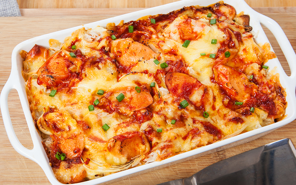 Spicy Sausage Baked Rice 
