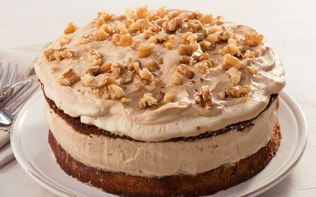 Coffee and Walnut Cream Cake