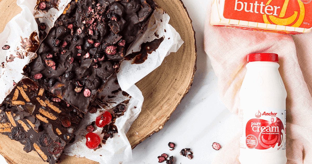 Bakeless Chocolate, Citrus, Cherry & Ginger Festive Log