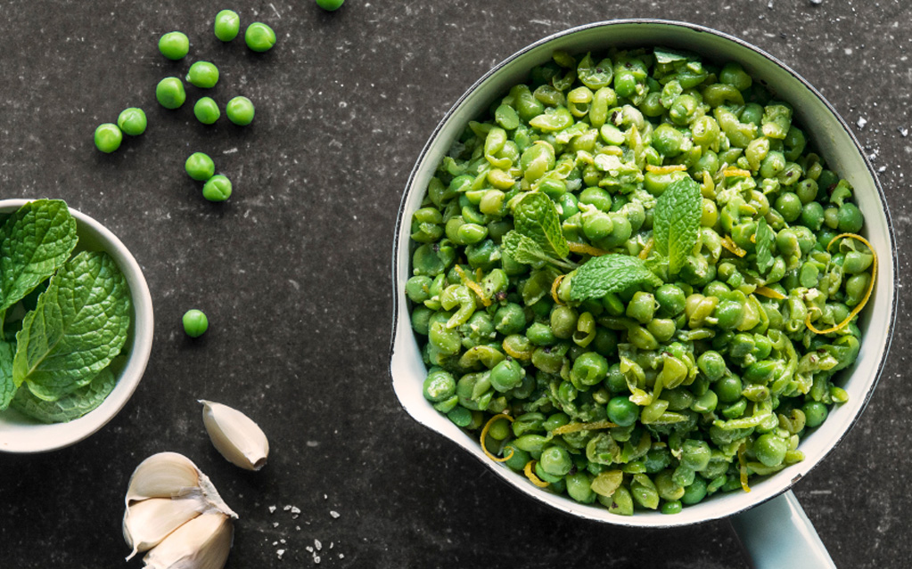 Smashed Peas with Mint Butter Recipe