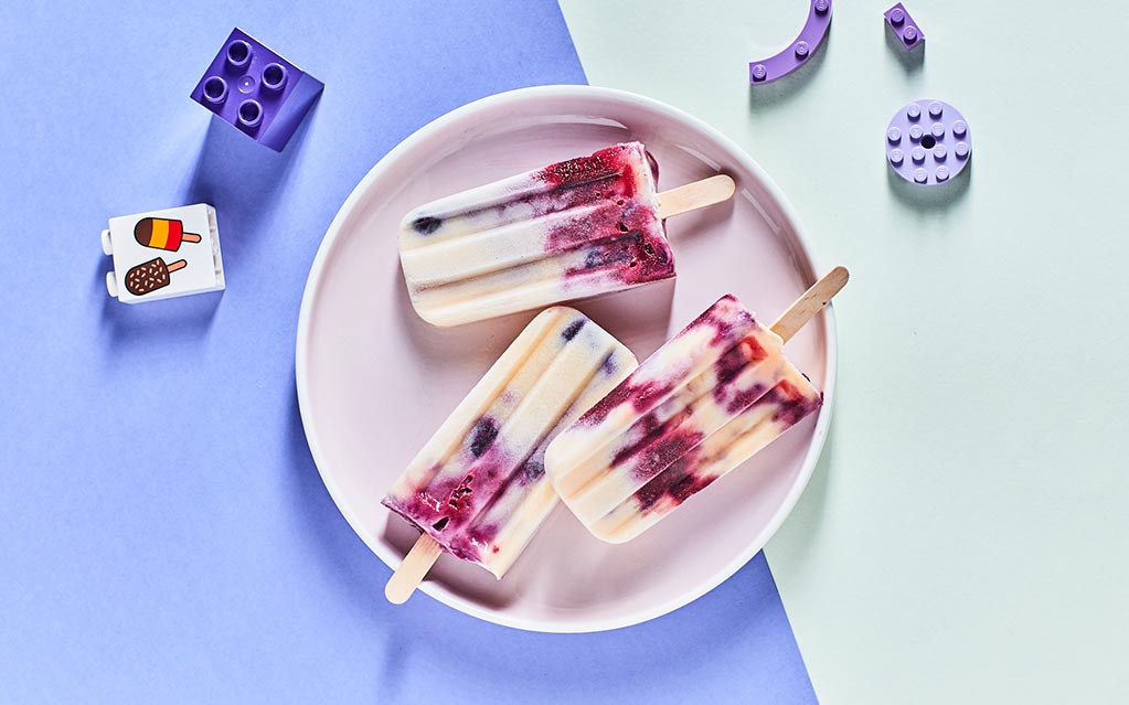 Berry Custard Popsicles