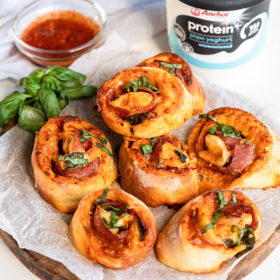 Two Ingredient Dough Pizza Scrolls