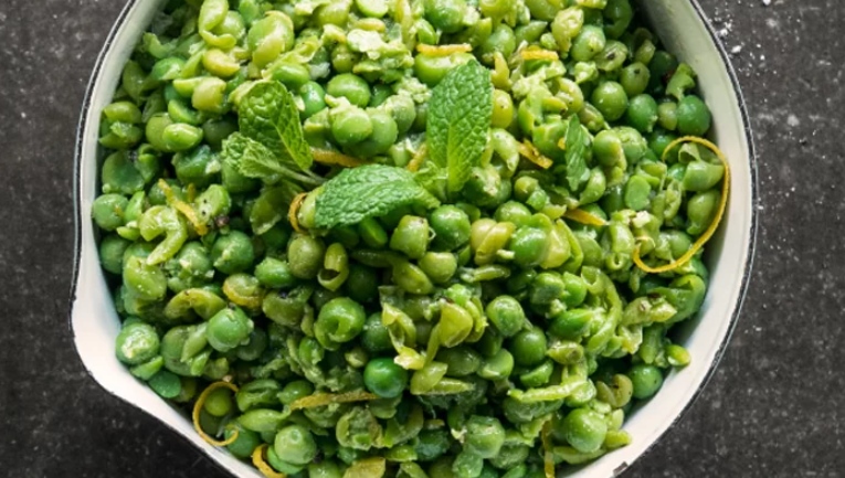 Smashed Peas with Mint Butter