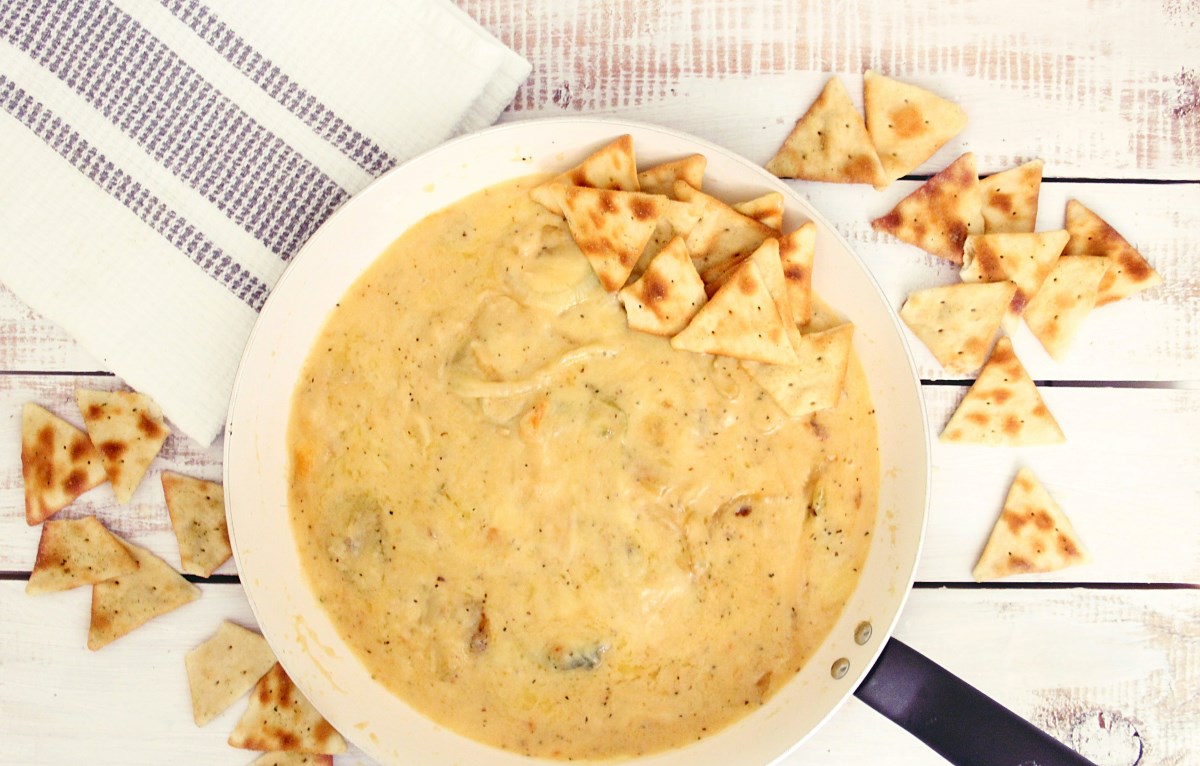 Three Cheese Artichoke & Spinach Dip