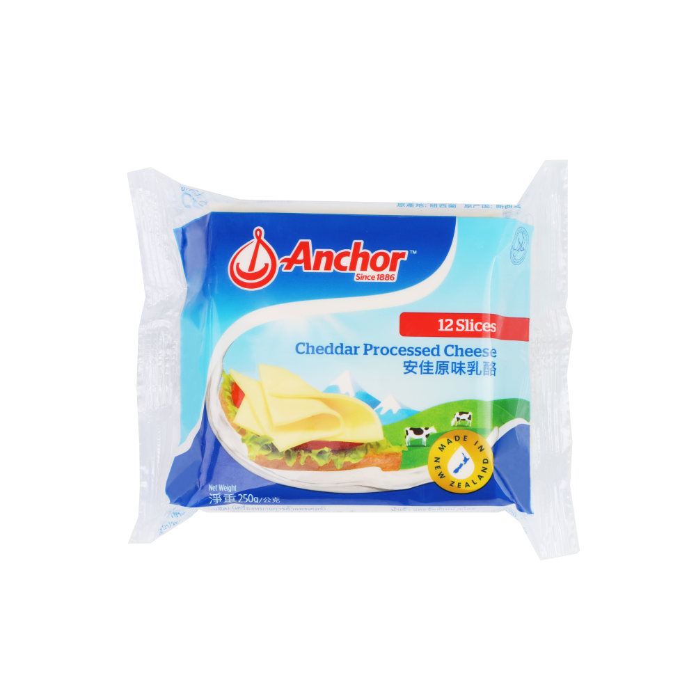 Anchor Cheddar Processed Cheese 12 Slices