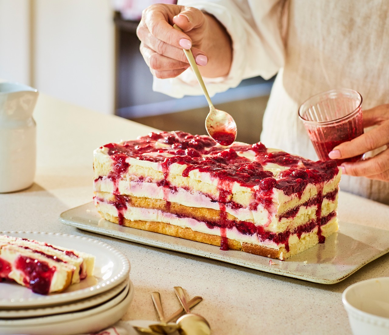 Vanilla Buttercream Pink Ombre Cake 